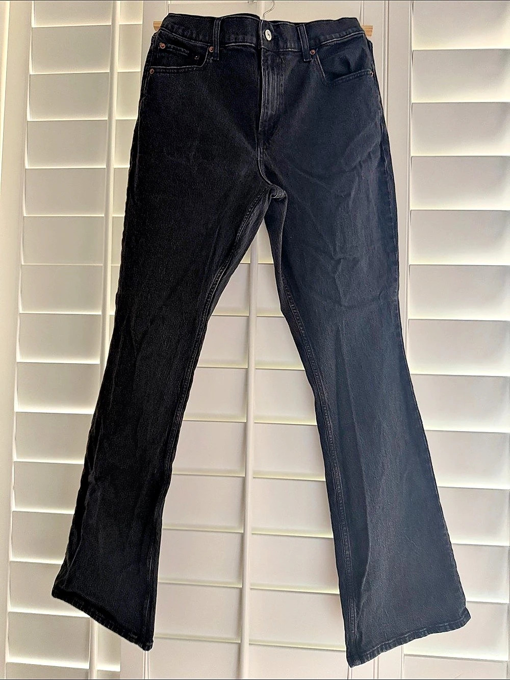 Abercrombie & Fitch Curve Love Mid Rise Bootcut Jean Jeans Black Waist 32